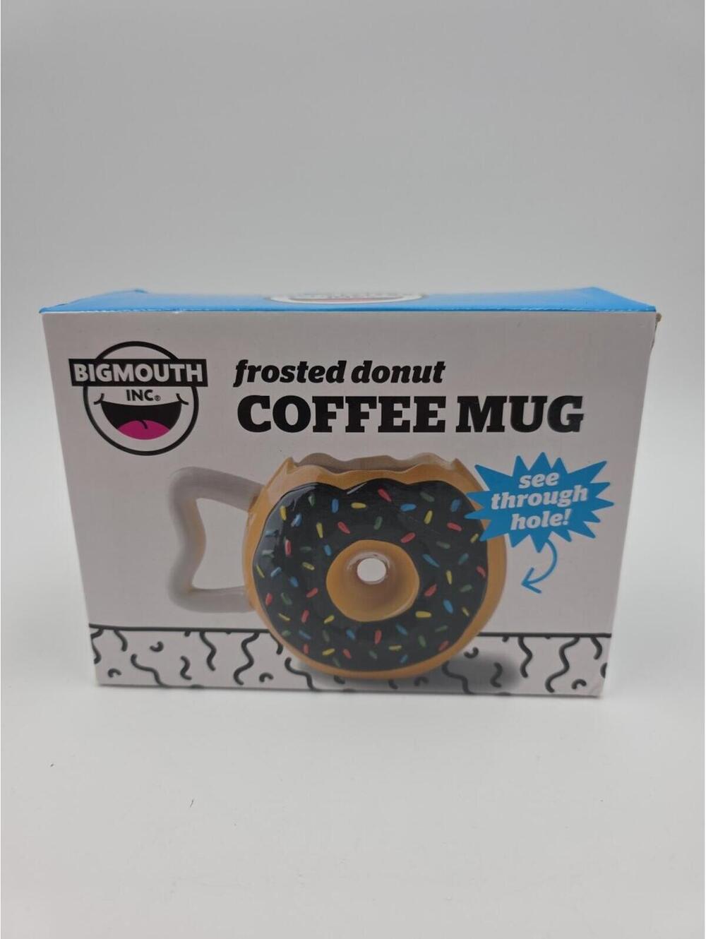 Frosted Donut Coffee Mug Cup Made by Big Mouth Inc mmm. Donuts Sprinkles 4.5"